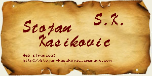 Stojan Kašiković vizit kartica